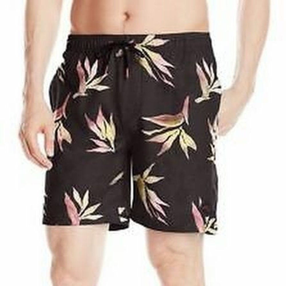 RUSTY Men's Blade Elastic Boardshort, Black, Size 38